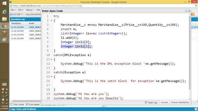 Apex Programming tutorial for beginners: Exception Handling in Salesforce using try catch finally смотреть онлайн