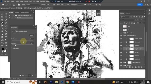 Solid Ink Art Photoshop Action смотреть онлайн