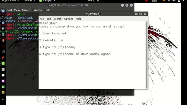 How to run sh script in linux (kali linux) смотреть онлайн