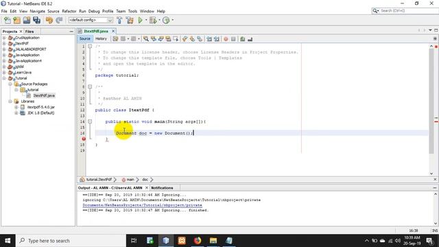 Step:1 Create Pdf Using iText pdf Java смотреть онлайн