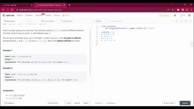 1732 Find the Highest Altitude with Python | Leetcode Python #pythontutorial #leetcode #youtube смотреть онлайн