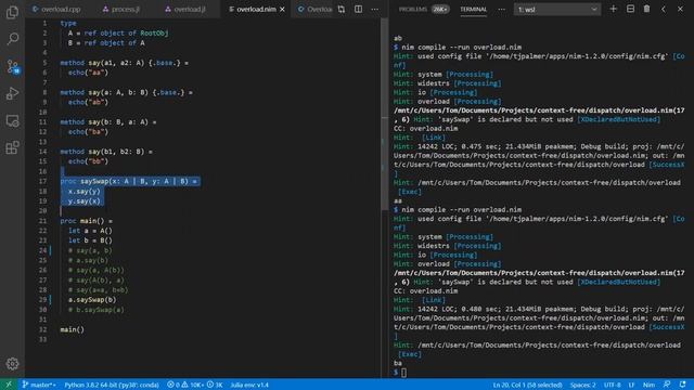 Overloading and/or (Multi) Methods in Julia, C, Odin, Nim, C#, & TypeScript смотреть онлайн