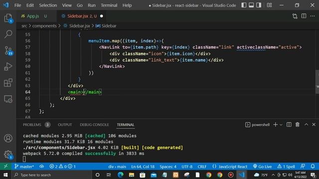 how to create sidebar in react JS | dashboard sidebar | responsive sidebar | navbar react router v смотреть онлайн