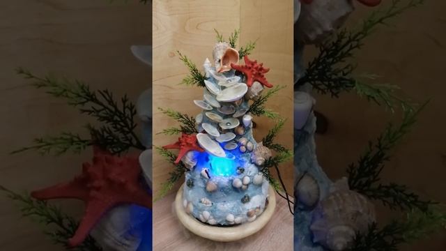 Домашний фонтанчик "Каскад ракушек" с туманом смотреть онлайн