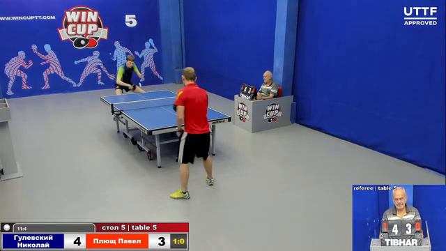 19:00 Гулевский Николай 3-0 Плющ Павел cтол 5 ЮГ-3 10.07.21 смотреть онлайн