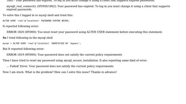 DevOps & SysAdmins: MySQL - Can't set / reset password for root user properly (CentOS) смотреть онлайн