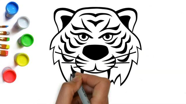 Как нарисовать тигра символ 2022 года, что можно нарисовать на новый год, рисунок для срисовки смотреть онлайн