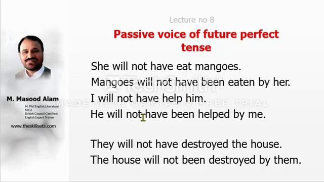 Passive Voice of Future Perfect Tense-Learn from Masood Alam смотреть онлайн