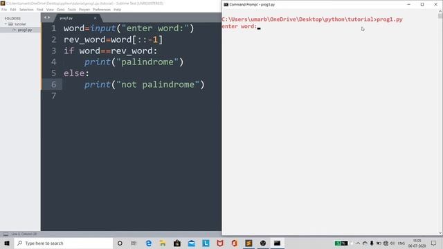 #15 program palindrome or not|Python IDE|Python Tutorial for Beginners[From Scratch]|Python Tutoria смотреть онлайн