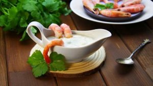 КАК ПРИГОТОВИТЬ СЛИВОЧНЫЙ СОУС? Густой сливочный соус с чесноком и белым вином для креветок