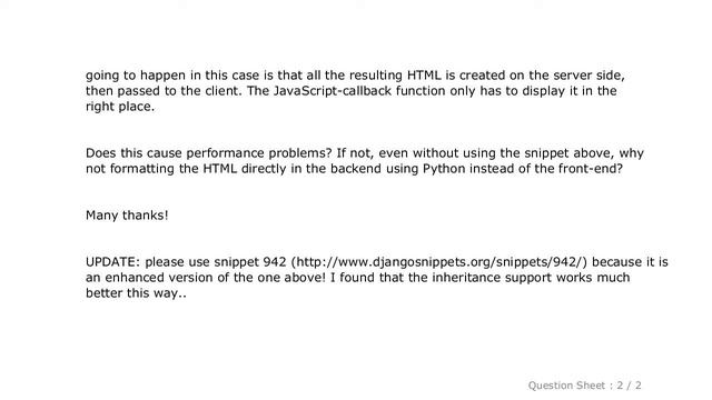 Django : Rendering JSON objects using a Django template after an Ajax call смотреть онлайн