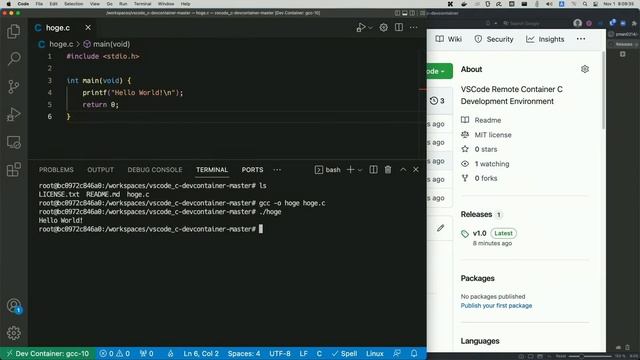 [C/C++] VScode+docker開発環境の紹介 смотреть онлайн