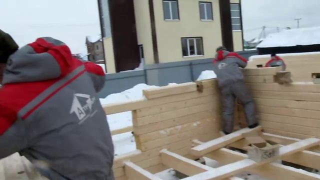 123-10 - Монтаж стен из профбруса толщиной 200 мм смотреть онлайн