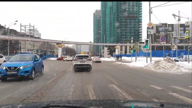 A car trip around Moscow on 02/12/2024 Поездка на машине по Москве 12.02.2024 смотреть онлайн