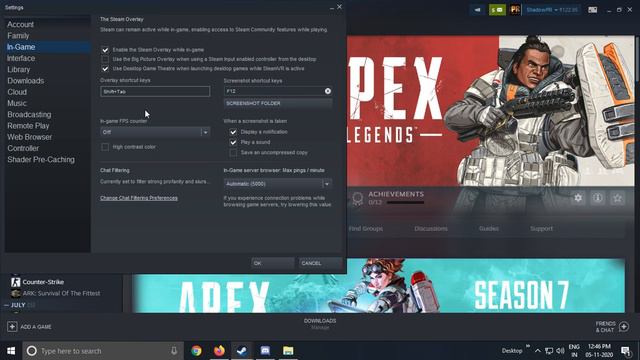 No able to register and overlay doesn't open in Steam Apex Legends смотреть онлайн