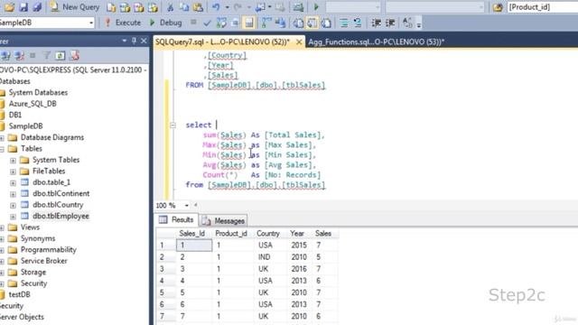 58 Aggregate Functions Like Min, Max, Sum, Avg and Count in Select With Group By смотреть онлайн