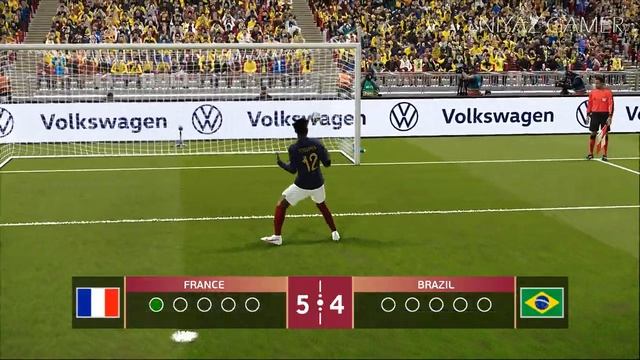 France vs Brazil | Penalty Shootout | FIFA World Cup | Neymar vs Mbappe | eFootball PES Gameplay смотреть онлайн