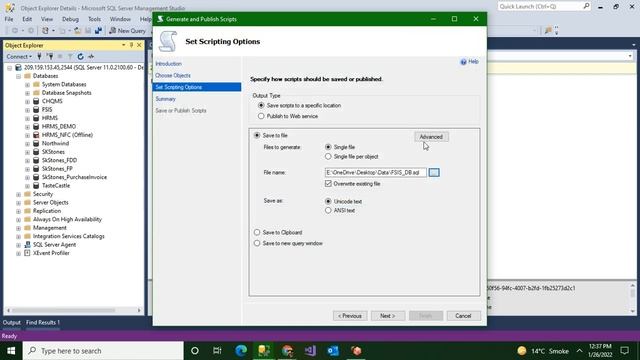 How to generate sql server database script смотреть онлайн