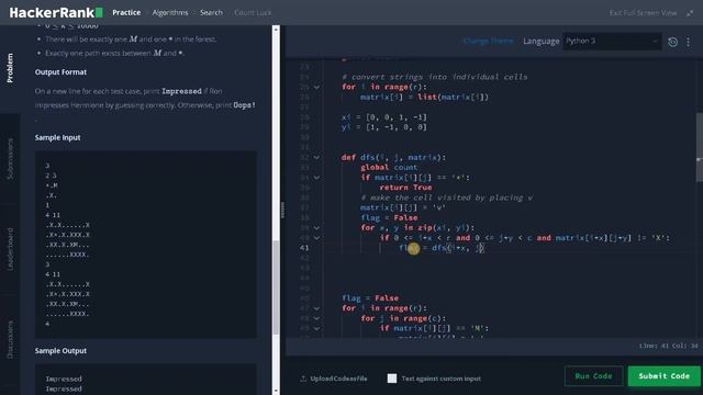 173 - Count Luck | Search | Hackerrank Solution | Python смотреть онлайн