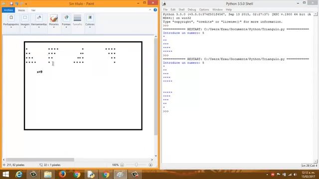Como dibujar Triangulos Rectangulos en Python 3.5 смотреть онлайн
