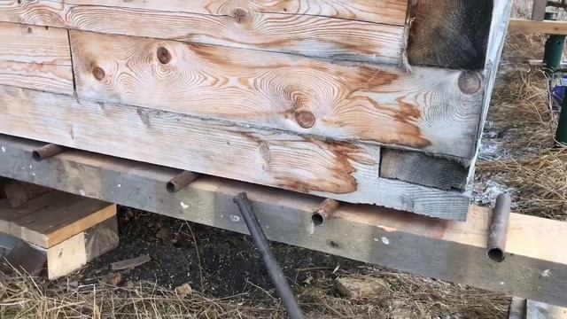 Смещение брусового дома 9х9 смотреть онлайн