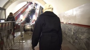 Russia, Moscow, Metro ride from Лубя́нка to Охотный ряд