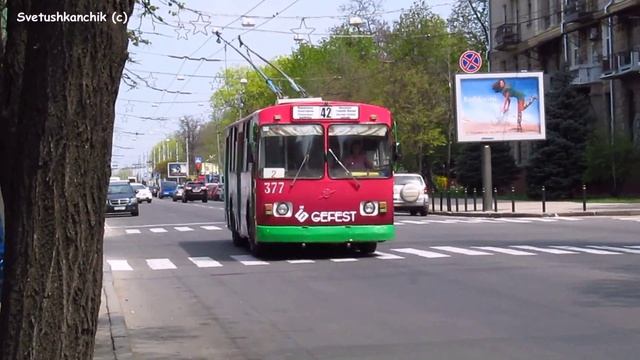 Троллейбус ЗИУ-682 #377 в красивой окраске :) смотреть онлайн