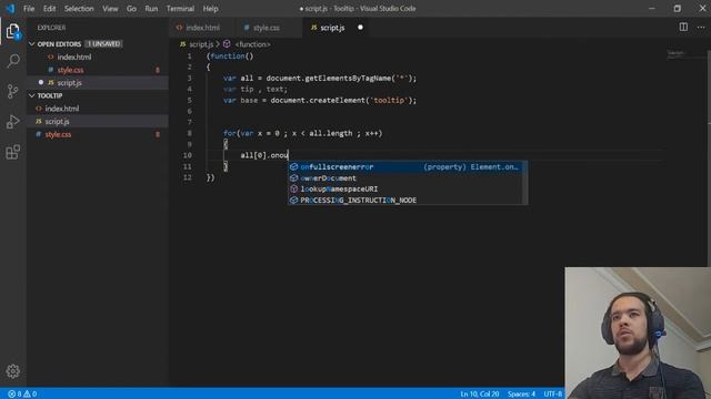Tooltip with JavaScript and css (Türkçe) смотреть онлайн
