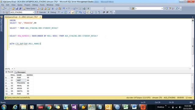 RANKING Functions in SQL SERVER Part II || ROW_NUMBER function in SQL SERVER 2014 смотреть онлайн