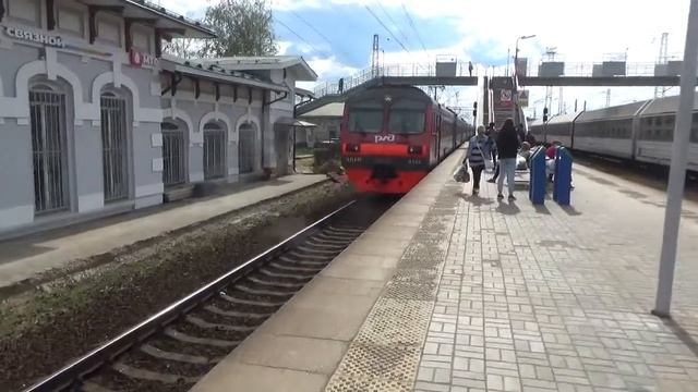 Станция Кубинка-1, МЖД, электропоезд ЭД4М (выдача под посадку) смотреть онлайн