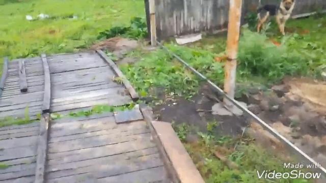 Установка забора из проф листа!!!