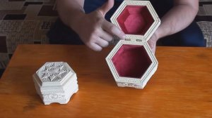 Резные шестигранные шкатулки