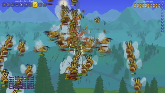 Terraria - Killing 250 Queen Bees at once смотреть онлайн