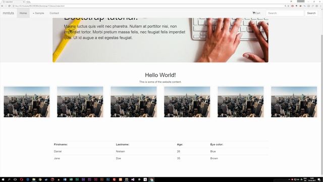 11: Create a table in Bootstrap 3 - Learn Bootstrap 3 front-end programming смотреть онлайн
