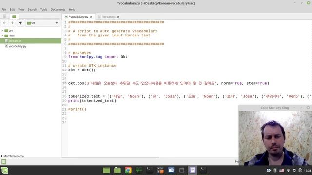 Tokenizing Korean text into words meanwhile associating them to the parts of speech | Python, Konlp смотреть онлайн