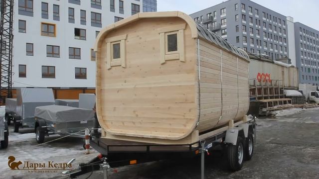 Баня-бочка на прицепе смотреть онлайн