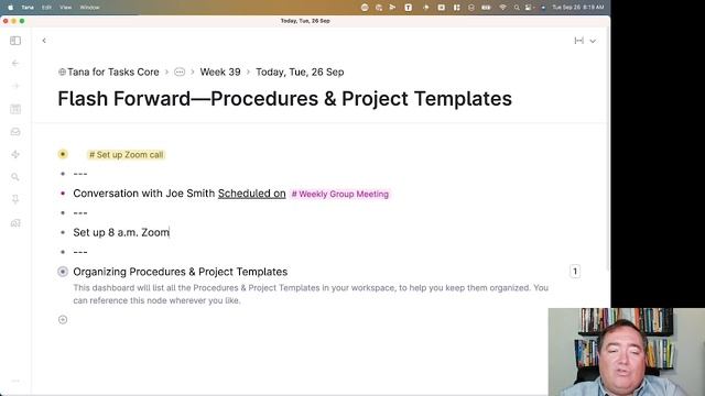 Quick Procedures & Project Templates Demo — Tana for Tasks Core (T4TC) смотреть онлайн
