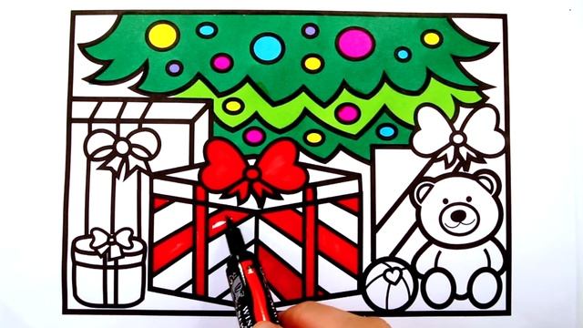 CHRISTMAS COLORING! How To Draw Presents, Gifts, Toys Under The Tree! Toys For Kids Coloring Pages