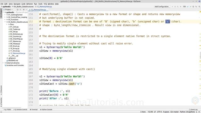 Python MemoryView смотреть онлайн