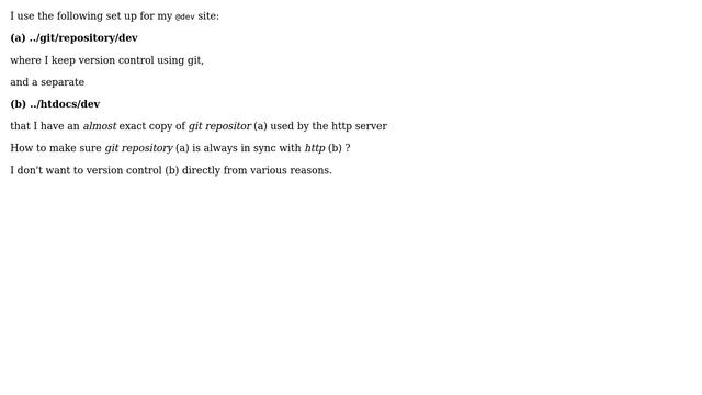 Drupal: How to keep in sync git repository and related htdocs directory? смотреть онлайн