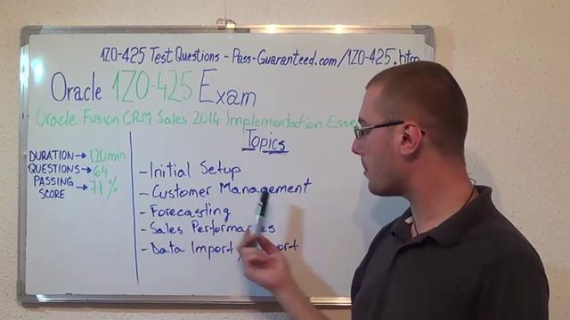 1Z0-425 – Oracle Exam Fusion CRM Test Implementation Questions смотреть онлайн