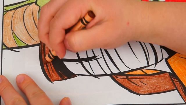 Coloring Teenage Mutant Ninja Turtles GIANT Coloring Page Crayons | COLORING WITH KiMMi THE CLOWN смотреть онлайн