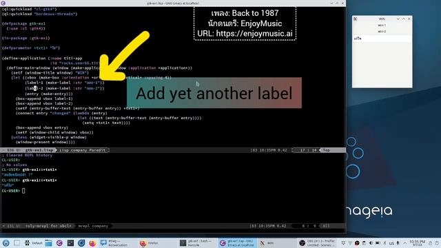Interactively developing GUI app with cl-gtk4 смотреть онлайн