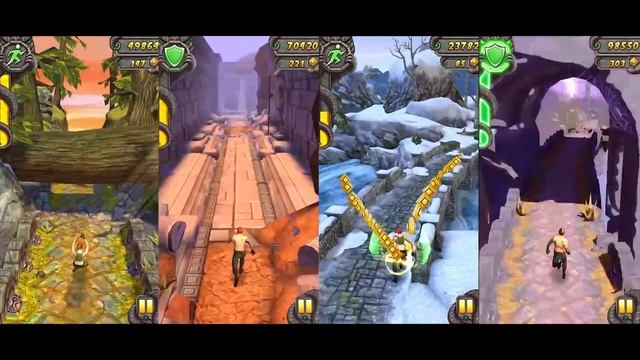 Temple Run 2 Sky Summit Vs Temple Run 2 Blazing Sands VS Temple Run 2 FrozenShadows VS Spooky Summi смотреть онлайн