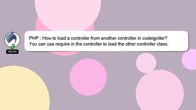 PHP : How to load a controller from another controller in codeigniter? смотреть онлайн