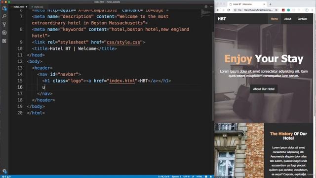 Modern HTML & CSS From The Beginning (Including Sass) Part 01 смотреть онлайн