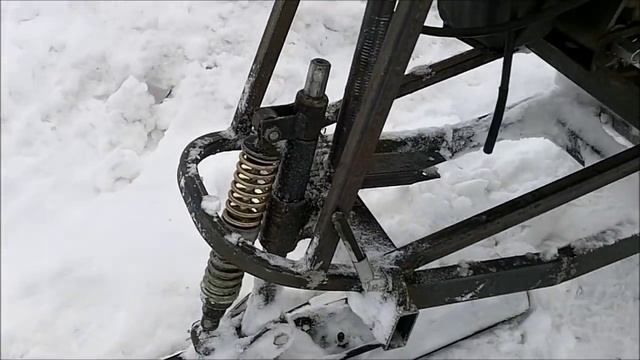 самодельный снегоцикл подвеска гусеницы и лыжи смотреть онлайн