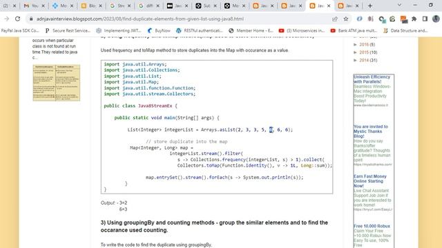 Find duplicate elements from the given a list using Java 8 Stream смотреть онлайн