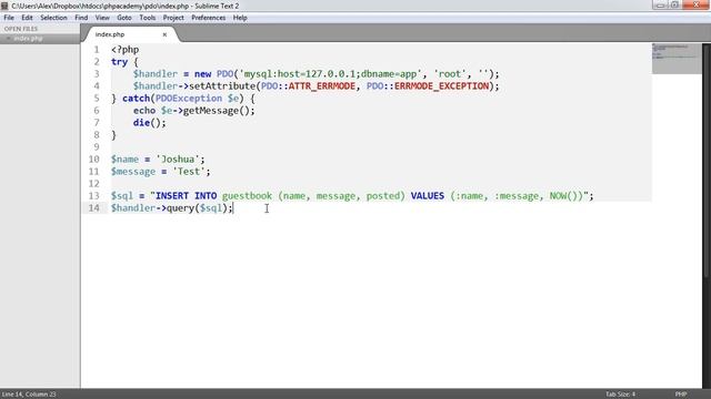 PHP Data Objects (PDO): Prepared statements (Part 6/8) смотреть онлайн