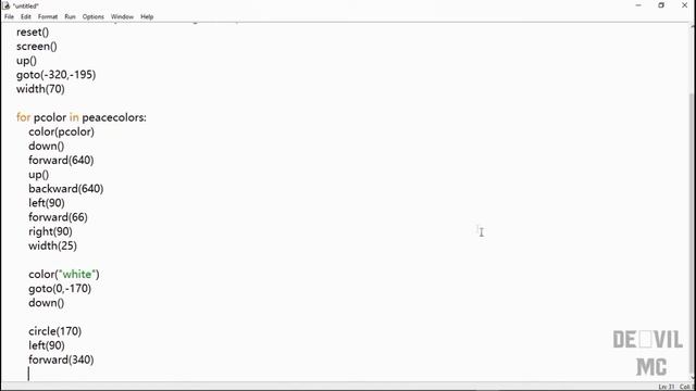 Peace \\ Turtle demo \\ Python programming \\ De_vil Mc Programming смотреть онлайн